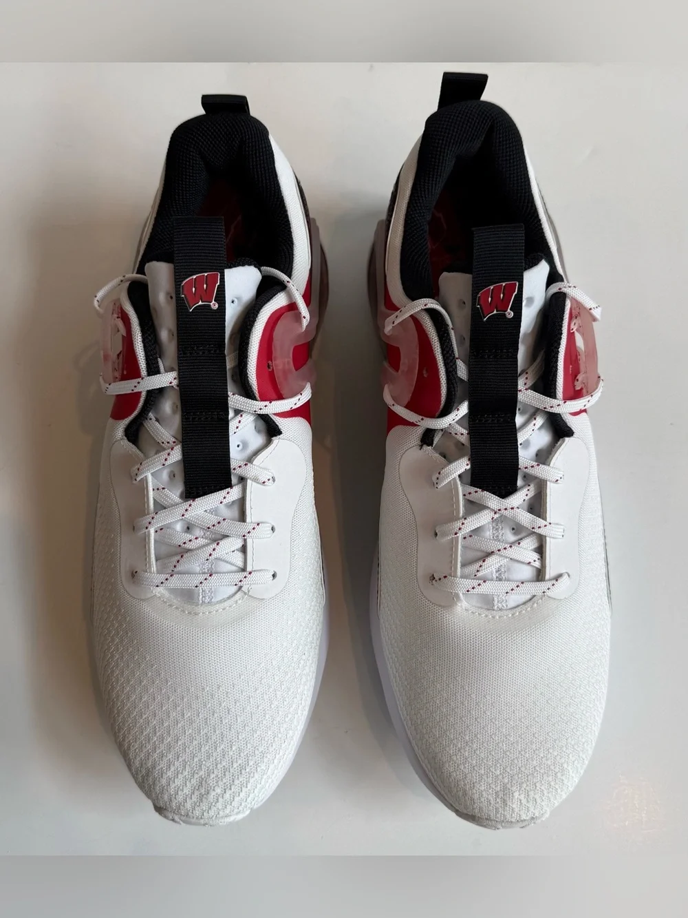 Wisconsin Badgers Under Armour Men’s 14 Team HOVR Apex 3 Shoes White Red Black